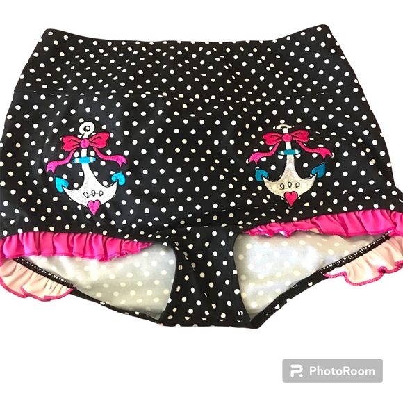 Banjo & Cake Retro Bows 🎀 & Anchors ⚓️ Polka Dot Bikini 👙 Sz S - Picture 7 of 7